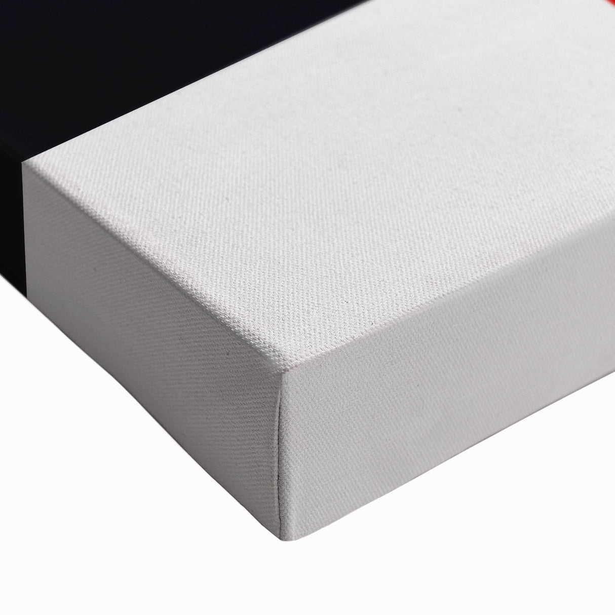 Modern Abstract Wall Art - Red, Black, and White Geometric Print