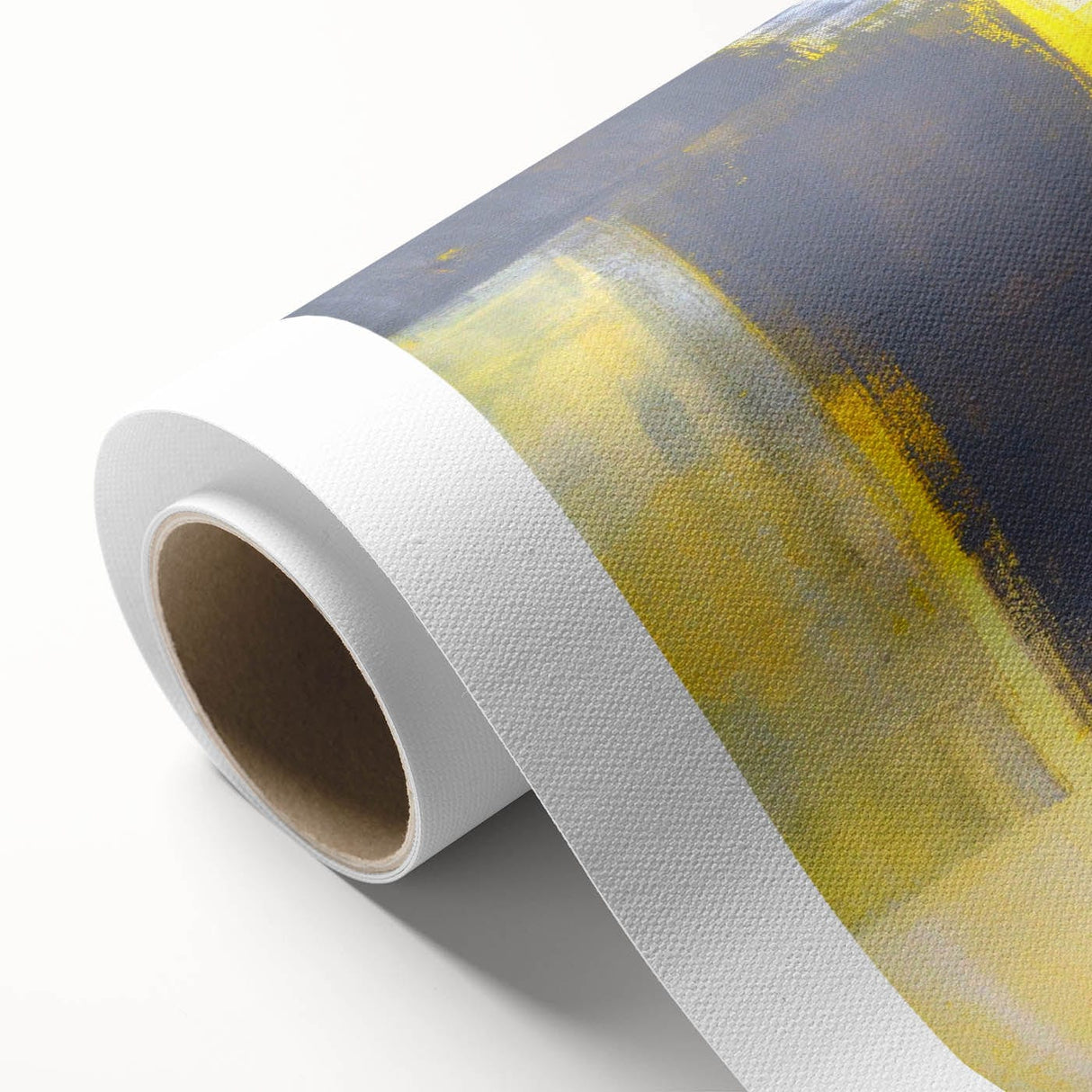 Abstract Wall Art – Yellow & Gray Geometric Modern Painting