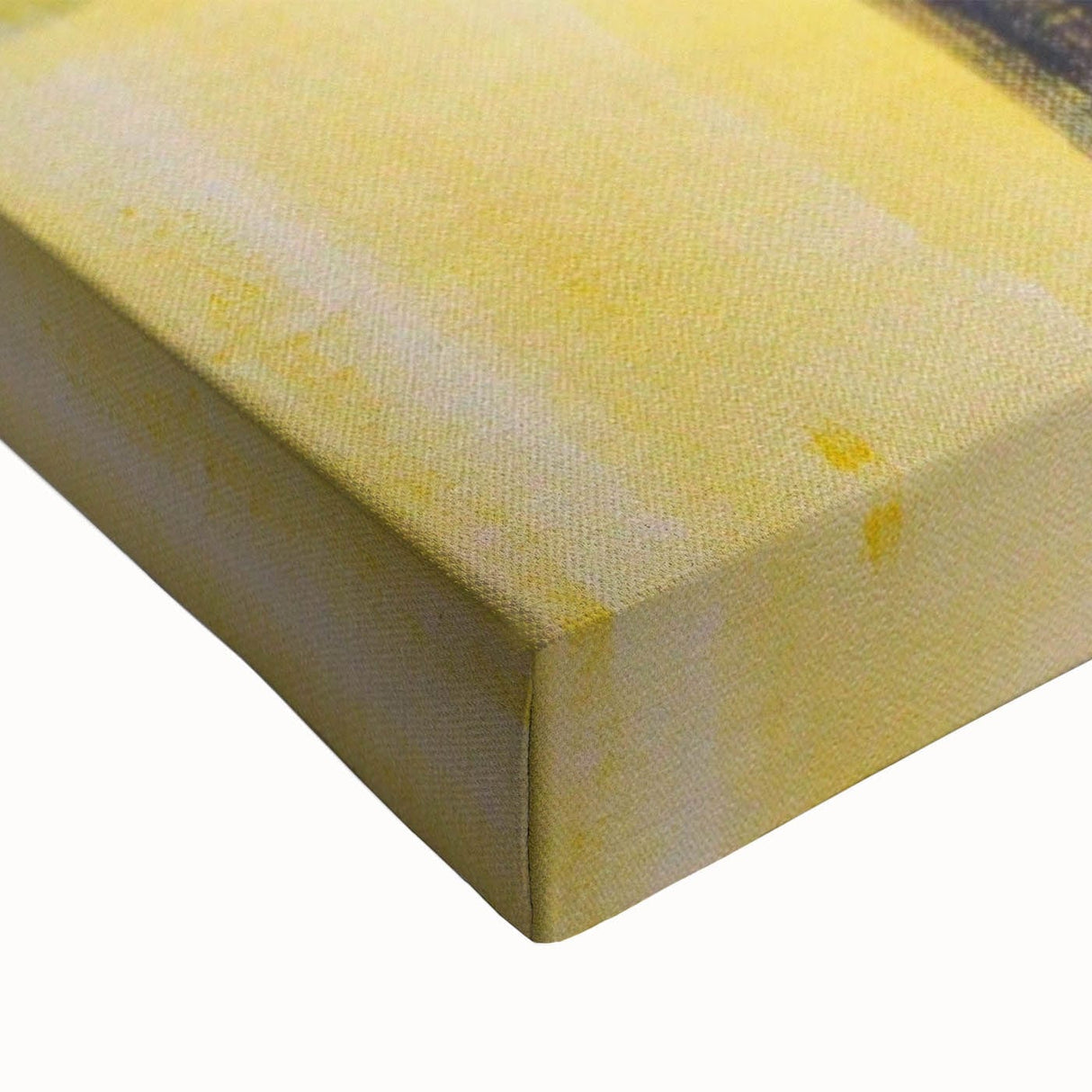 Abstract Wall Art – Yellow & Gray Geometric Modern Painting