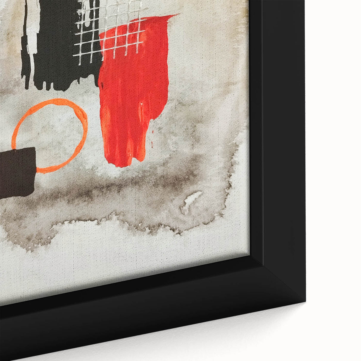 Bold Geometry – Earthen Harmony Modern Abstract Art in Red & Black