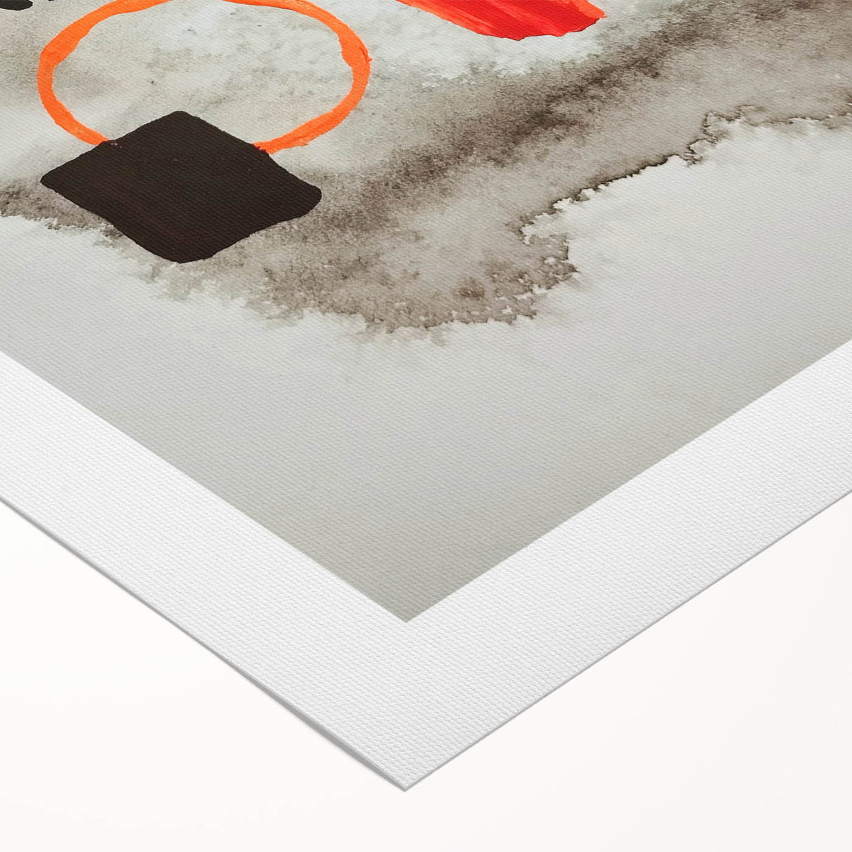 Bold Geometry – Earthen Harmony Modern Abstract Art in Red & Black