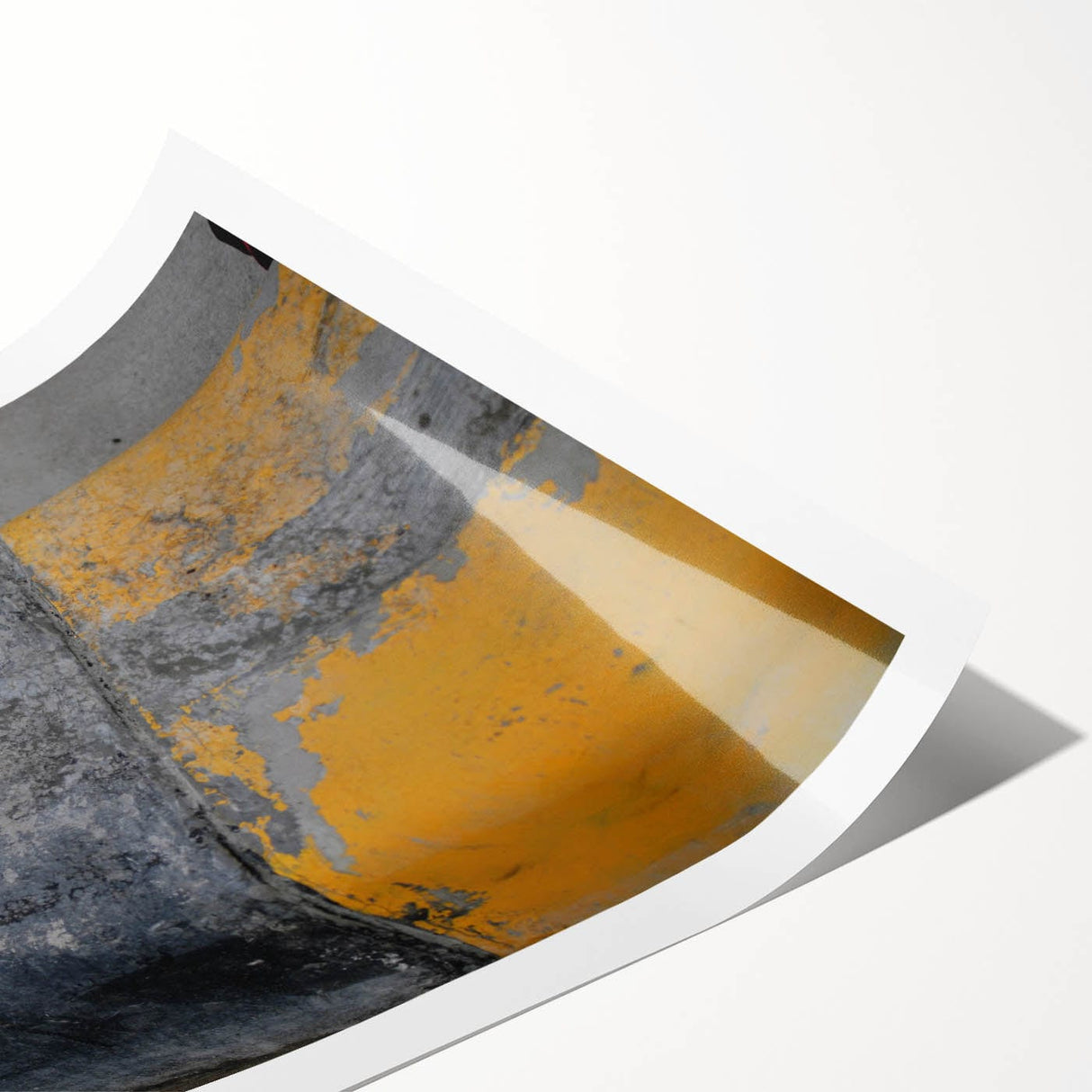 Metropolitan Photography Art – Urban Shoes on Yellow Curb Print