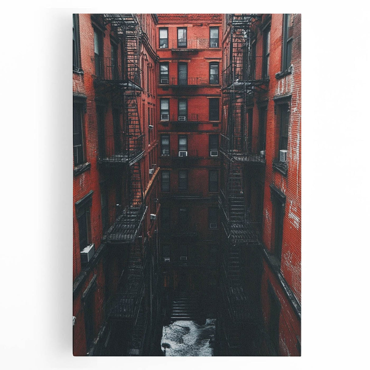 Cityscape Photography Prints – Red Brick Urban Courtyard Wall Art