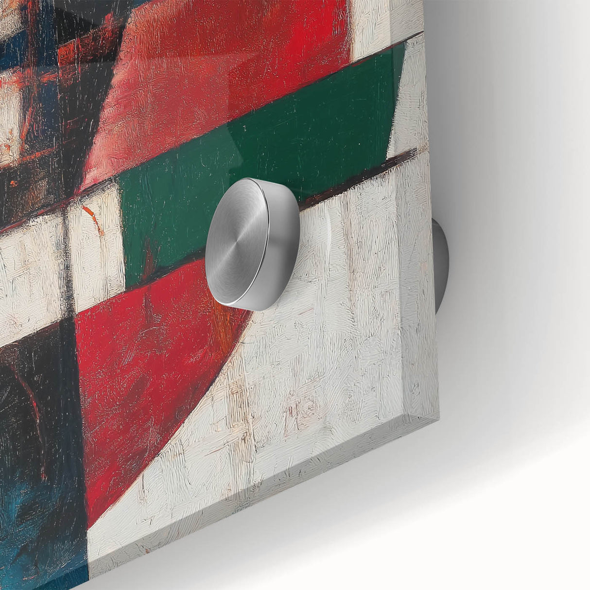 Vertical () (CopyColorful Abstract Geometric Wall Art – Modern Cubist Canvas