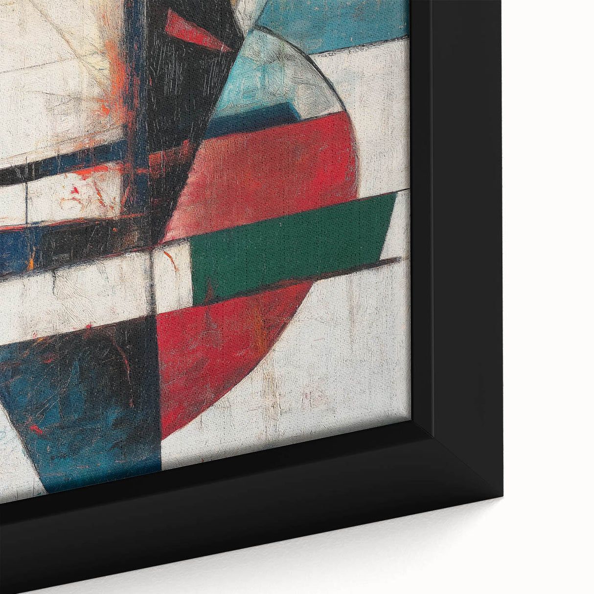Vertical () (CopyColorful Abstract Geometric Wall Art – Modern Cubist Canvas
