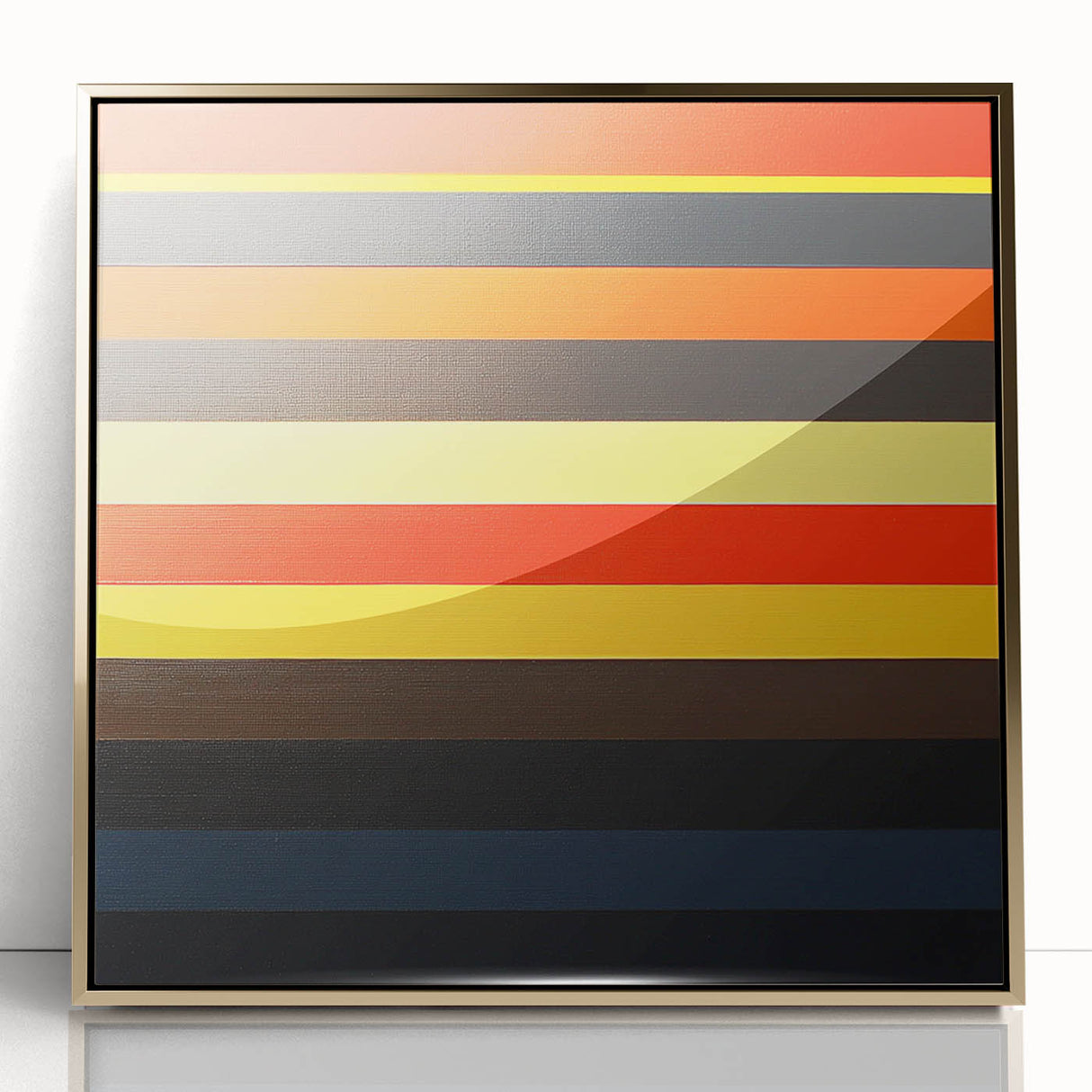 Striped Abstract Geometric Wall Art – Bold Modern Colorful Print