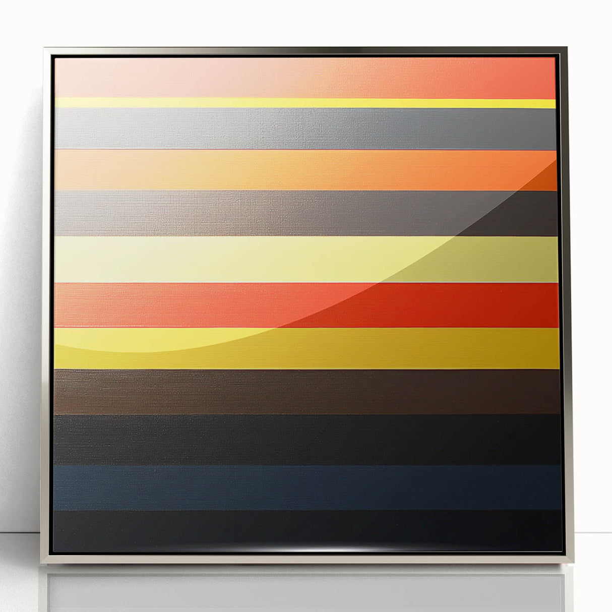 Striped Abstract Geometric Wall Art – Bold Modern Colorful Print