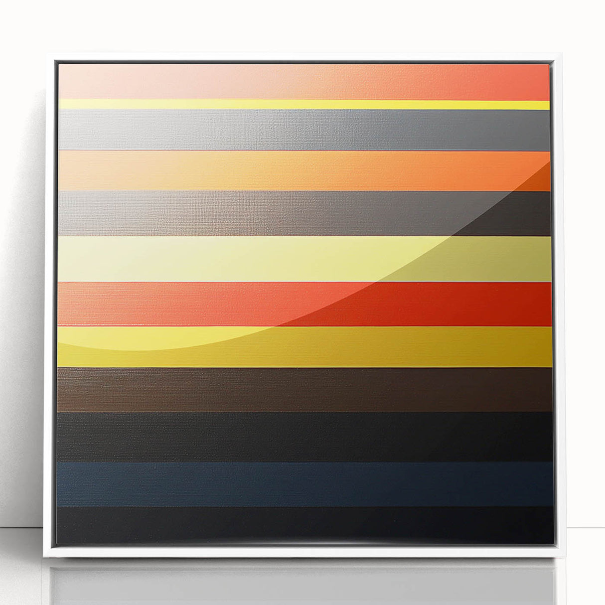 Striped Abstract Geometric Wall Art – Bold Modern Colorful Print
