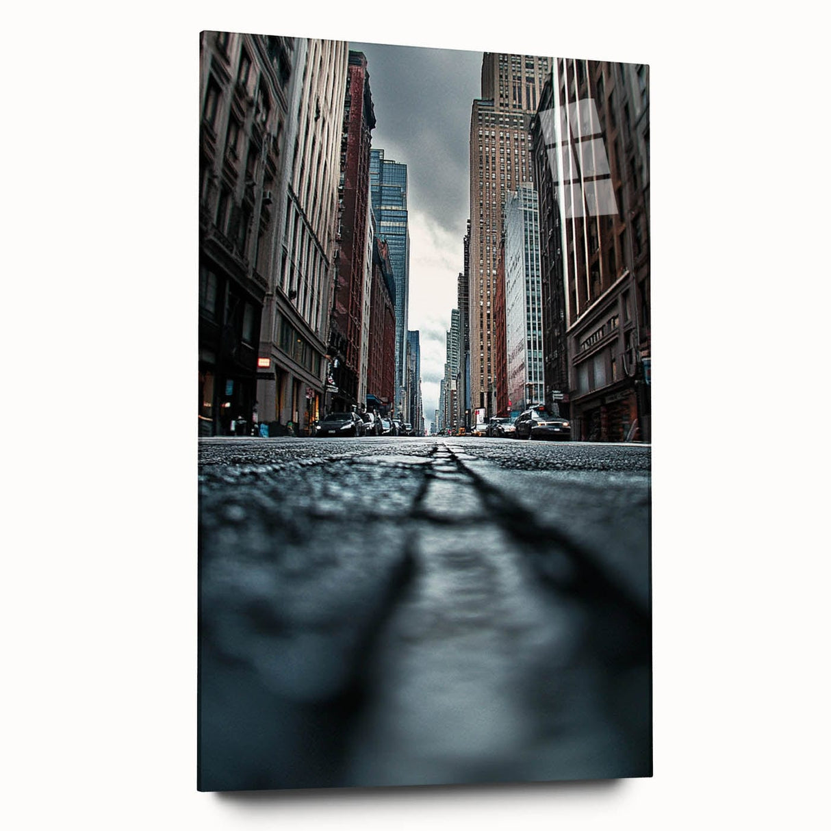 Contemporary City Wall Decor – Skyscraper Street Perspective Art