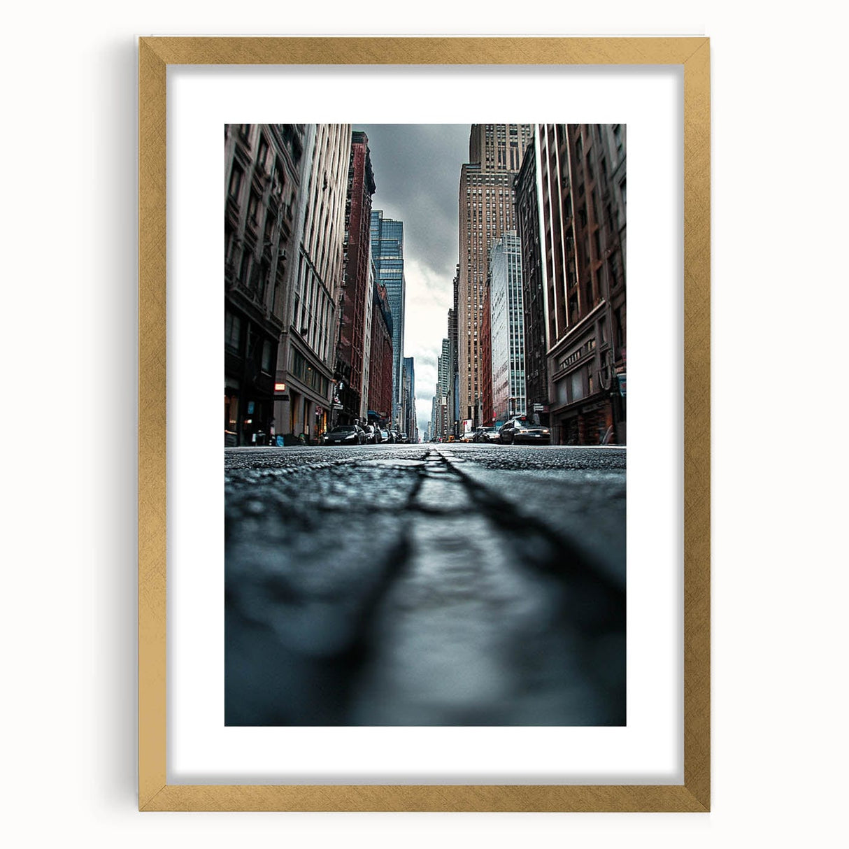 Contemporary City Wall Decor – Skyscraper Street Perspective Art