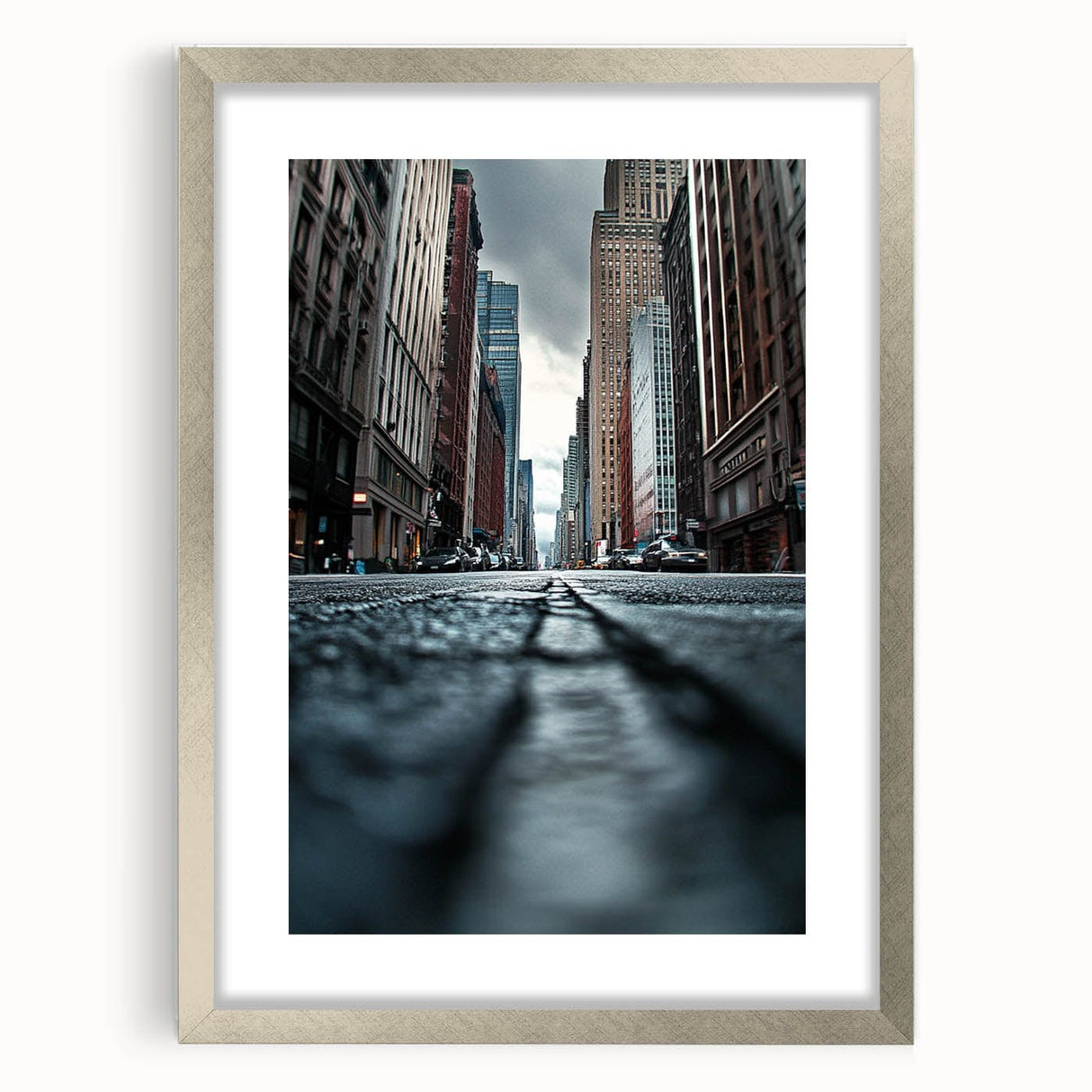 Contemporary City Wall Decor – Skyscraper Street Perspective Art