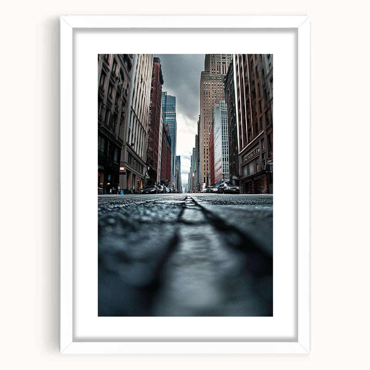 Contemporary City Wall Decor – Skyscraper Street Perspective Art