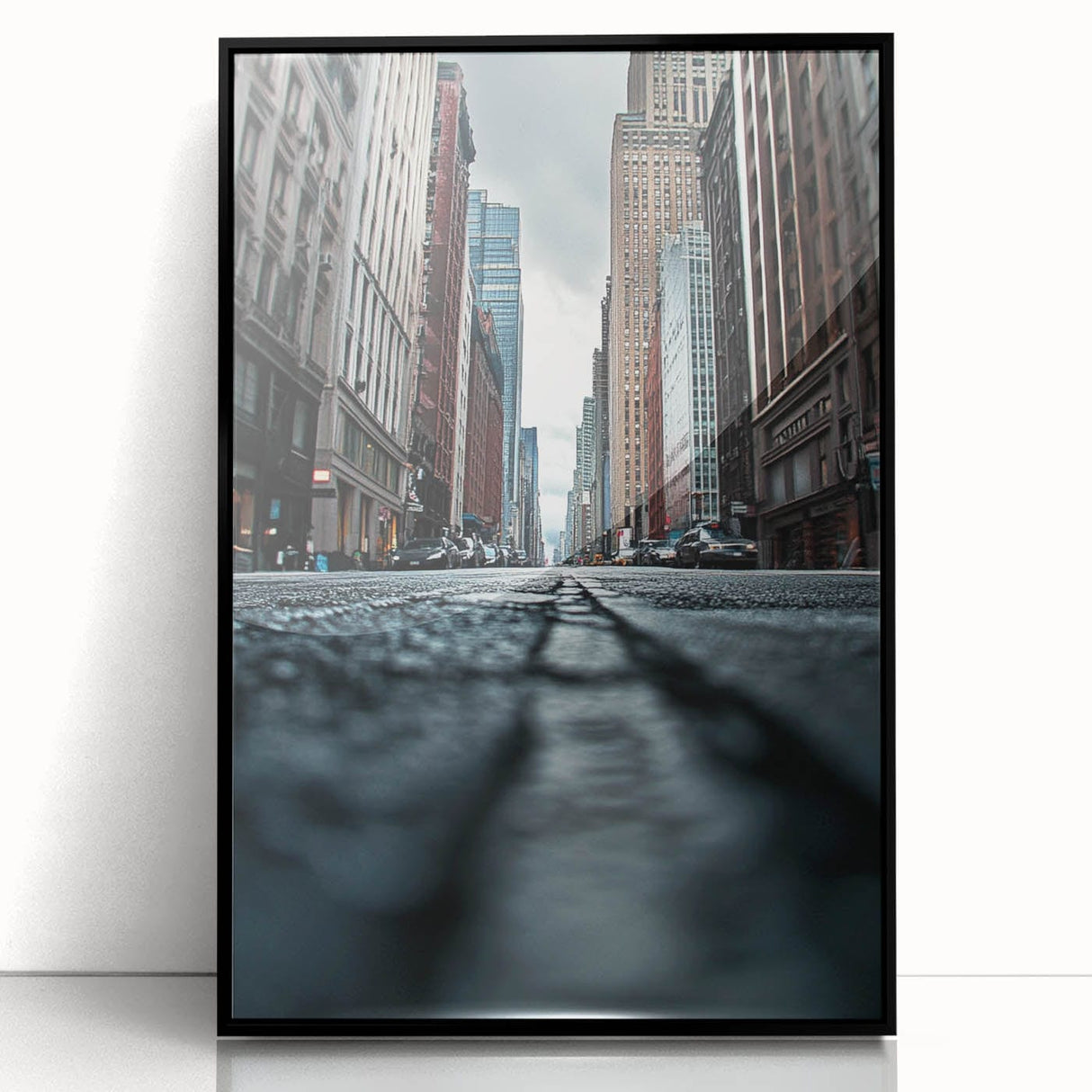 Contemporary City Wall Decor – Skyscraper Street Perspective Art