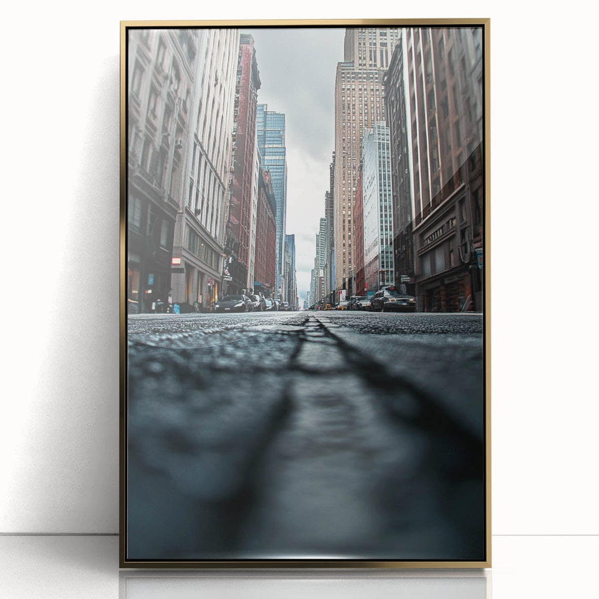 Contemporary City Wall Decor – Skyscraper Street Perspective Art