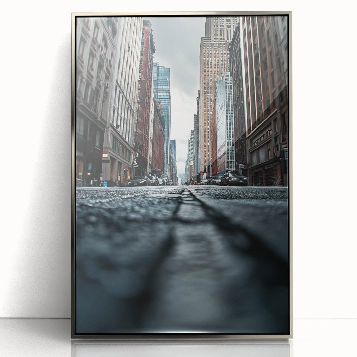 Contemporary City Wall Decor – Skyscraper Street Perspective Art