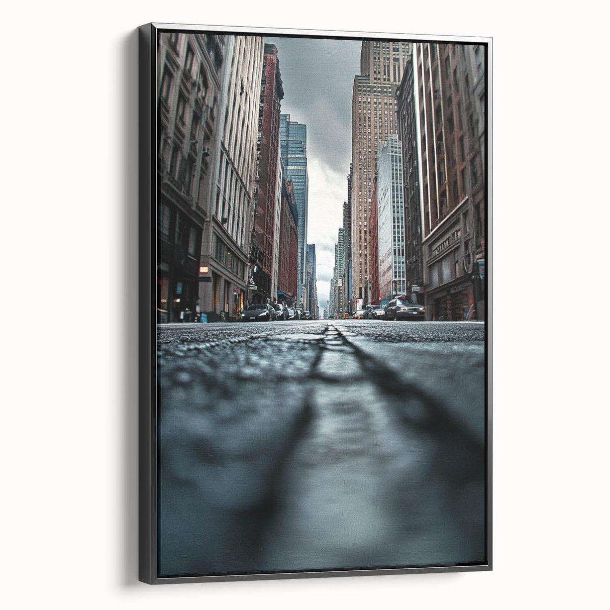 Contemporary City Wall Decor – Skyscraper Street Perspective Art