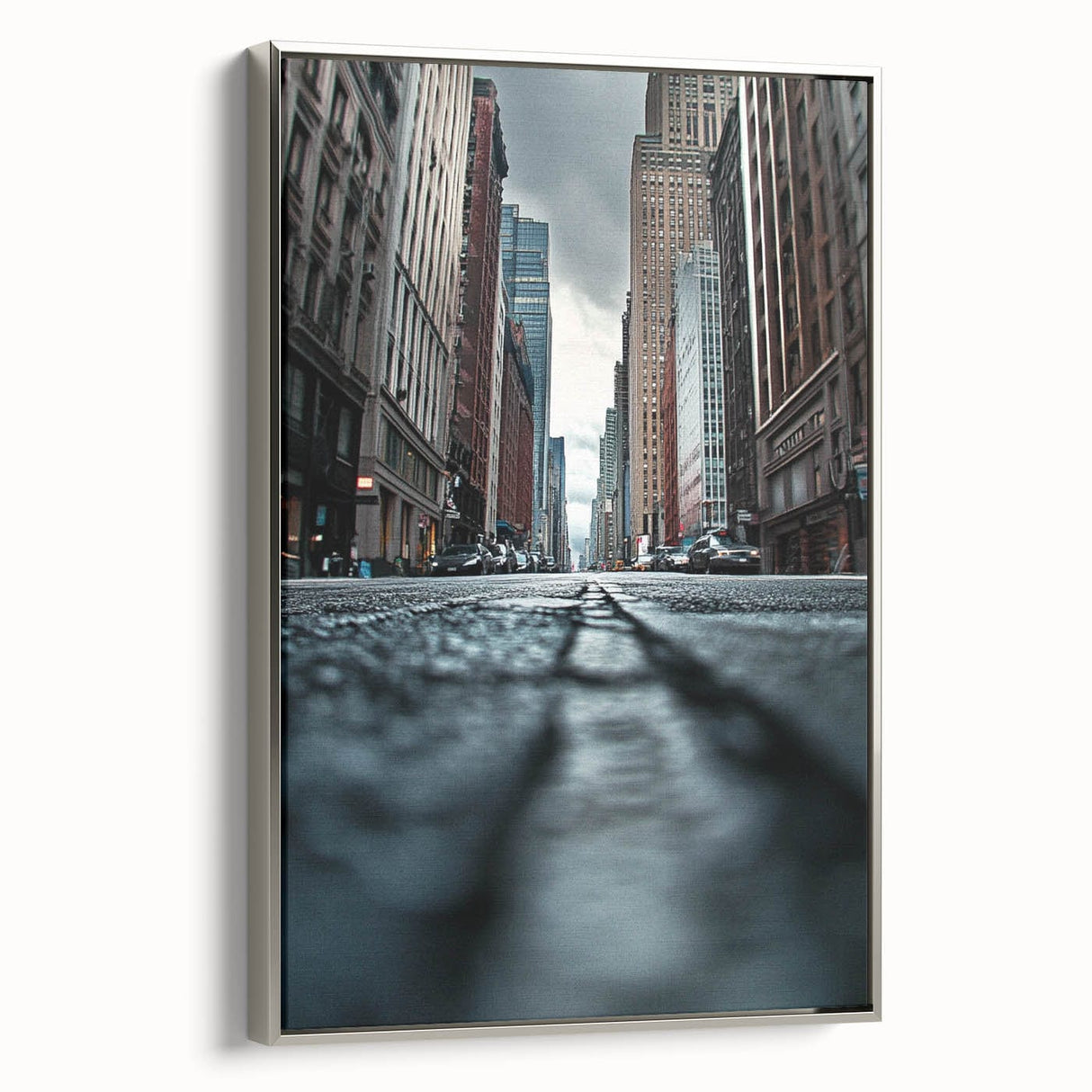 Contemporary City Wall Decor – Skyscraper Street Perspective Art