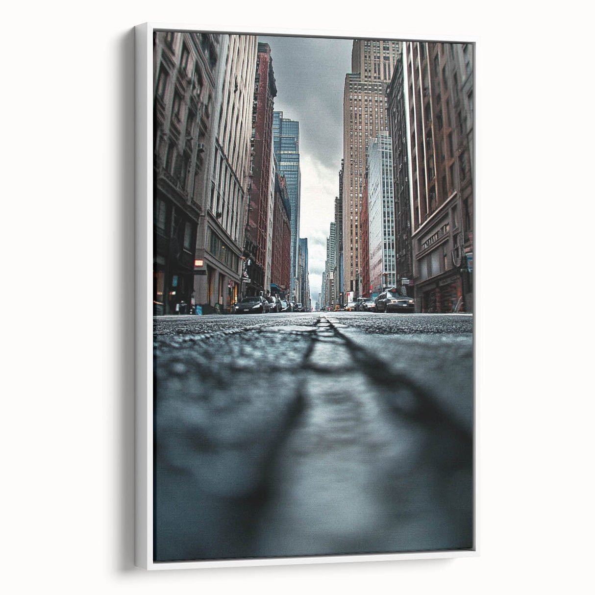 Contemporary City Wall Decor – Skyscraper Street Perspective Art