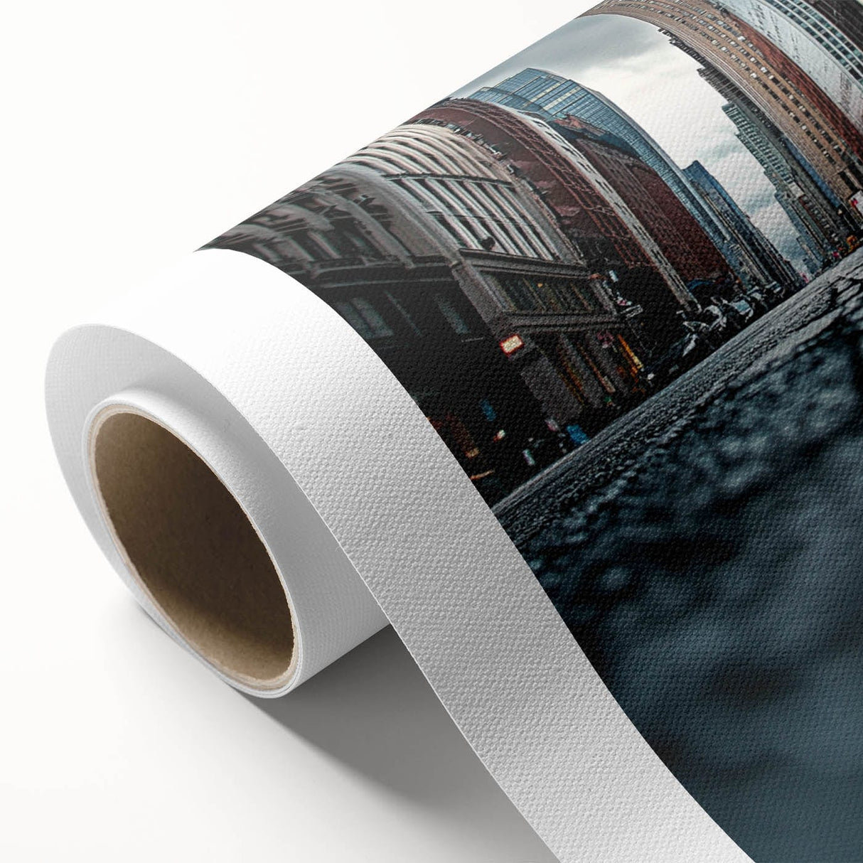 Contemporary City Wall Decor – Skyscraper Street Perspective Art