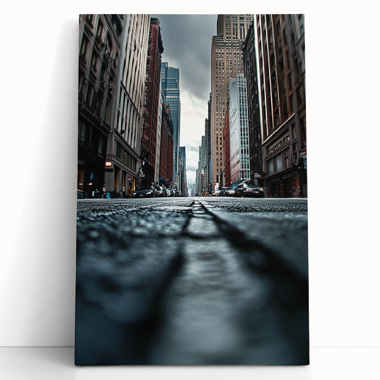 Contemporary City Wall Decor – Skyscraper Street Perspective Art