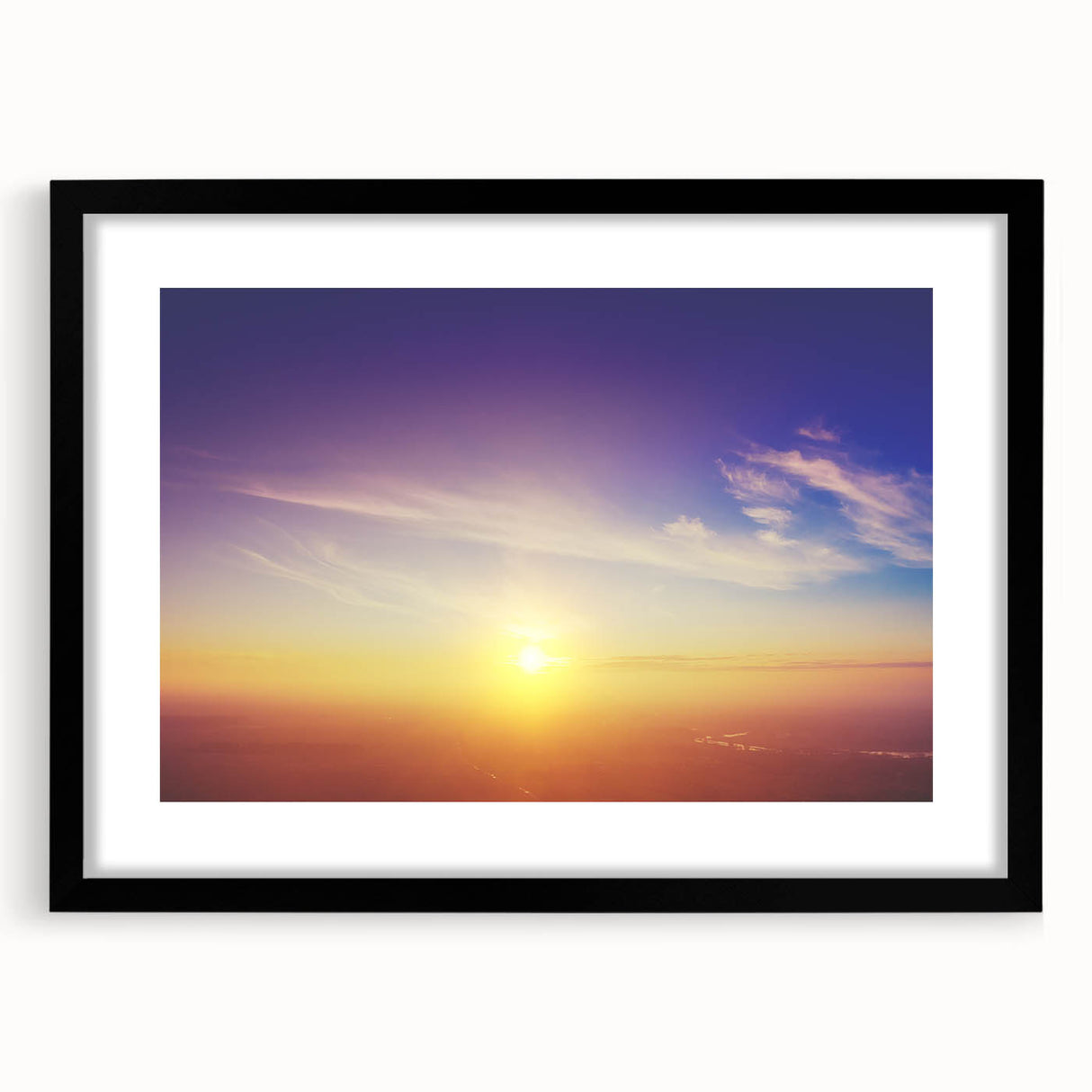 Serene Sunset Wall Art – Golden Horizon & Vibrant Sky