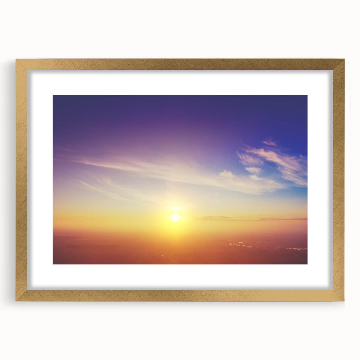 Serene Sunset Wall Art – Golden Horizon & Vibrant Sky