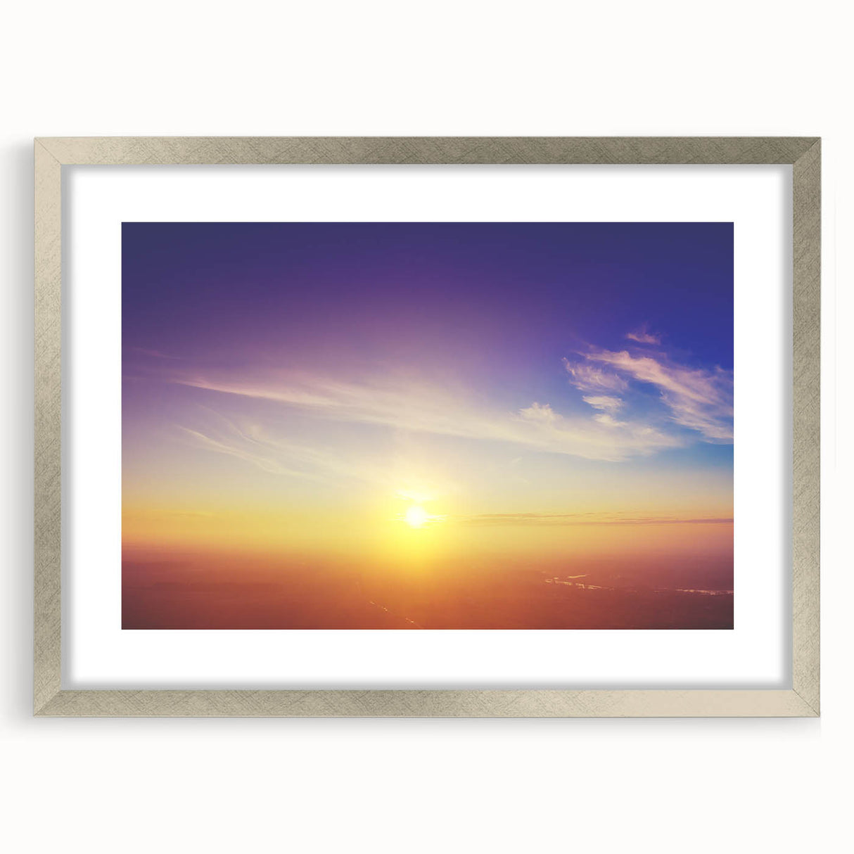 Serene Sunset Wall Art – Golden Horizon & Vibrant Sky