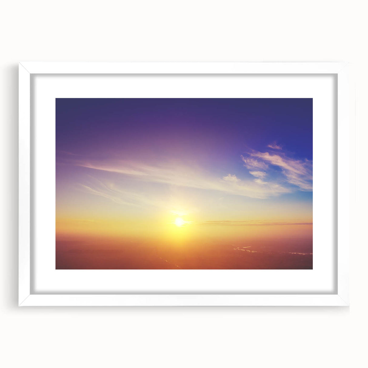 Serene Sunset Wall Art – Golden Horizon & Vibrant Sky