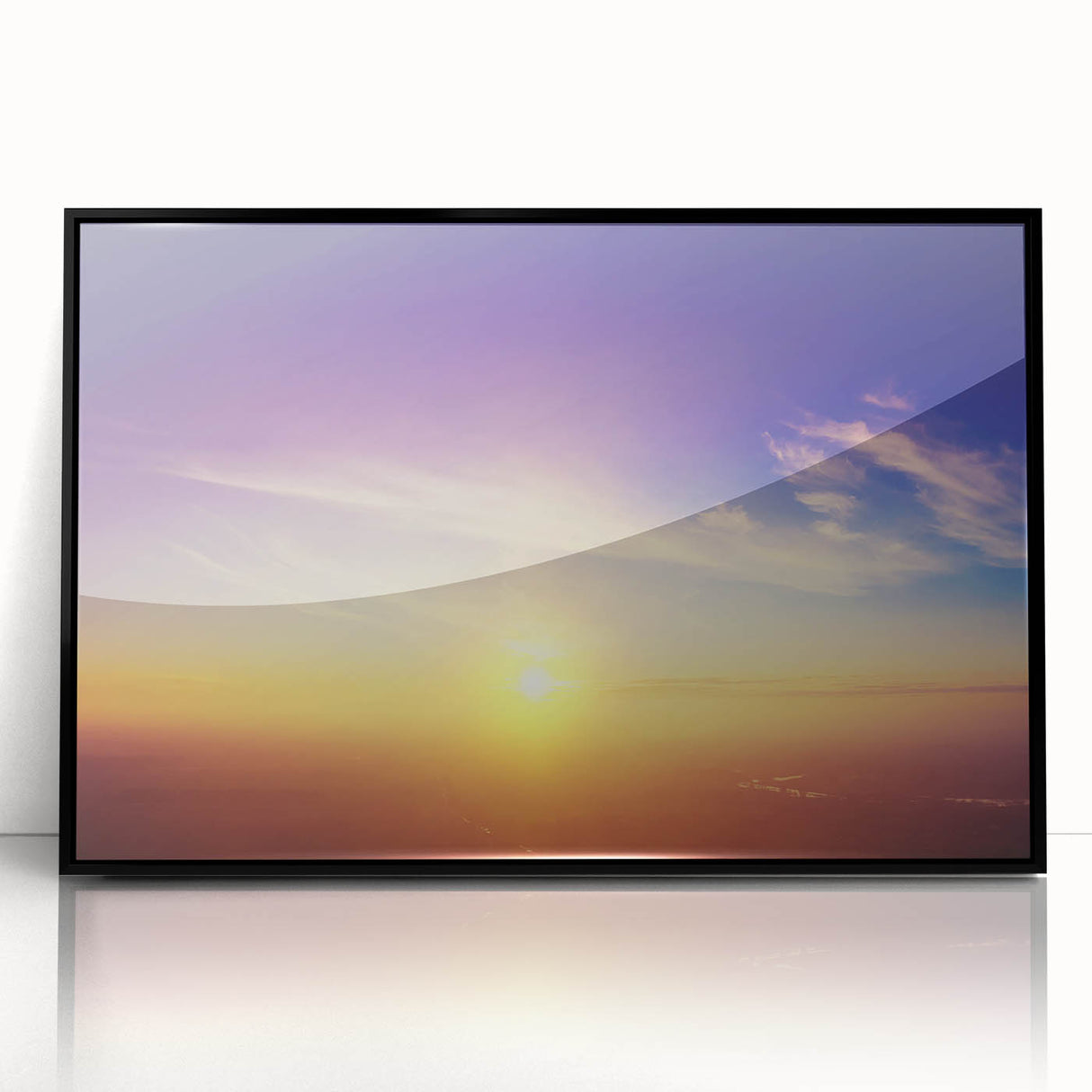 Serene Sunset Wall Art – Golden Horizon & Vibrant Sky