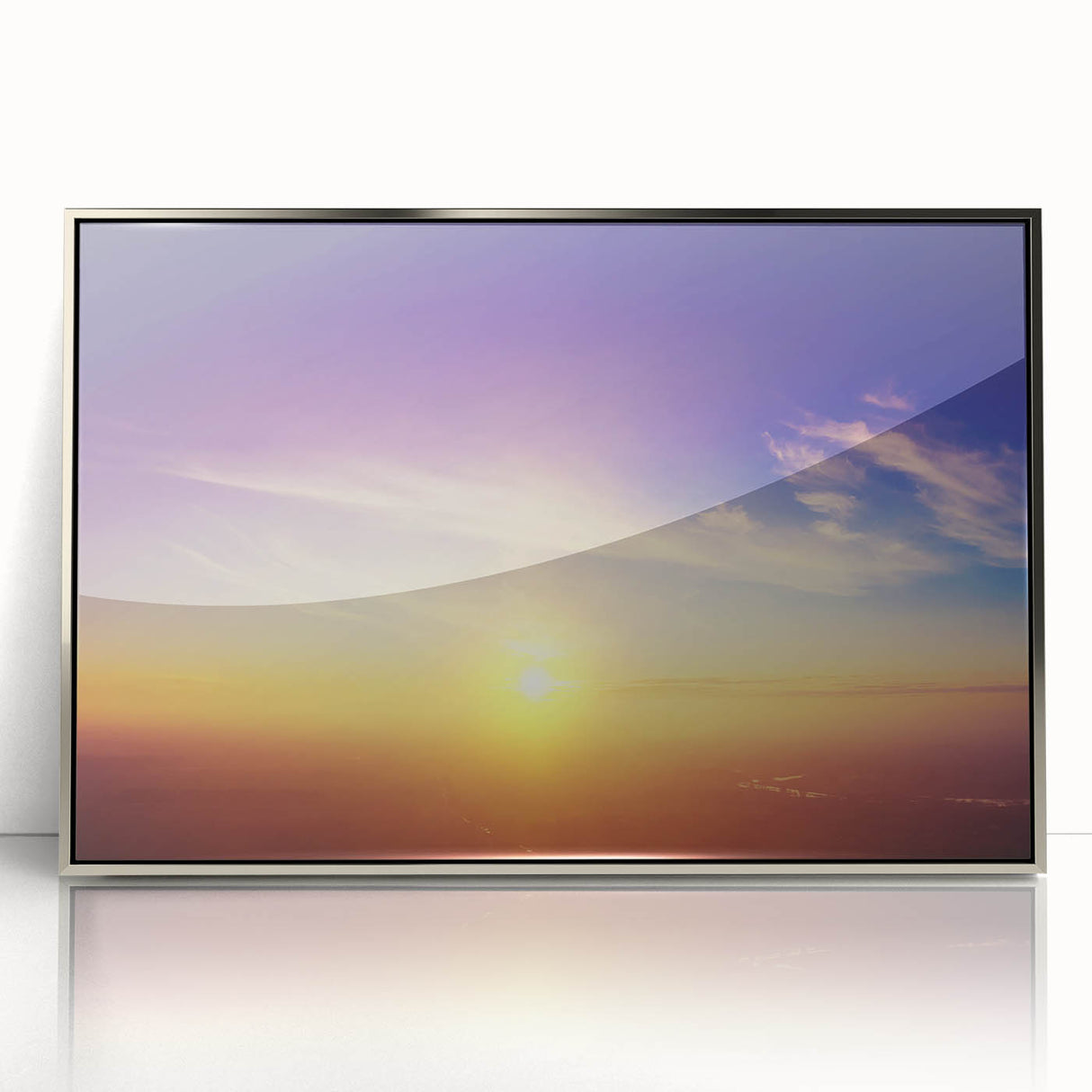 Serene Sunset Wall Art – Golden Horizon & Vibrant Sky