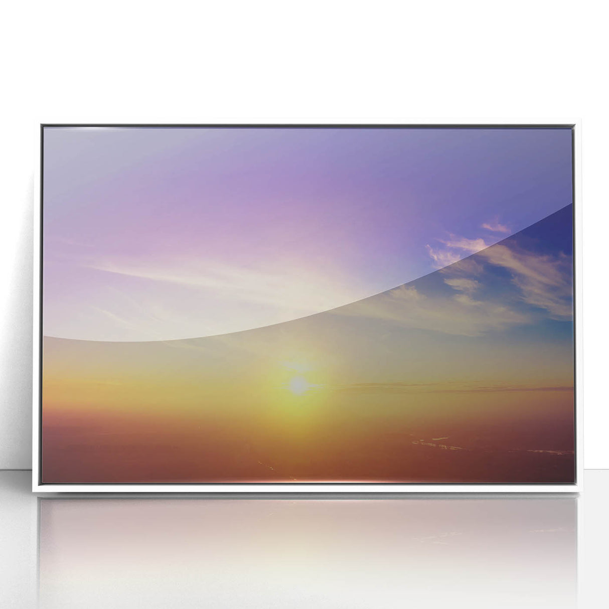Serene Sunset Wall Art – Golden Horizon & Vibrant Sky