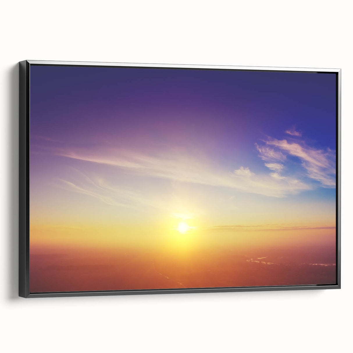 Serene Sunset Wall Art – Golden Horizon & Vibrant Sky