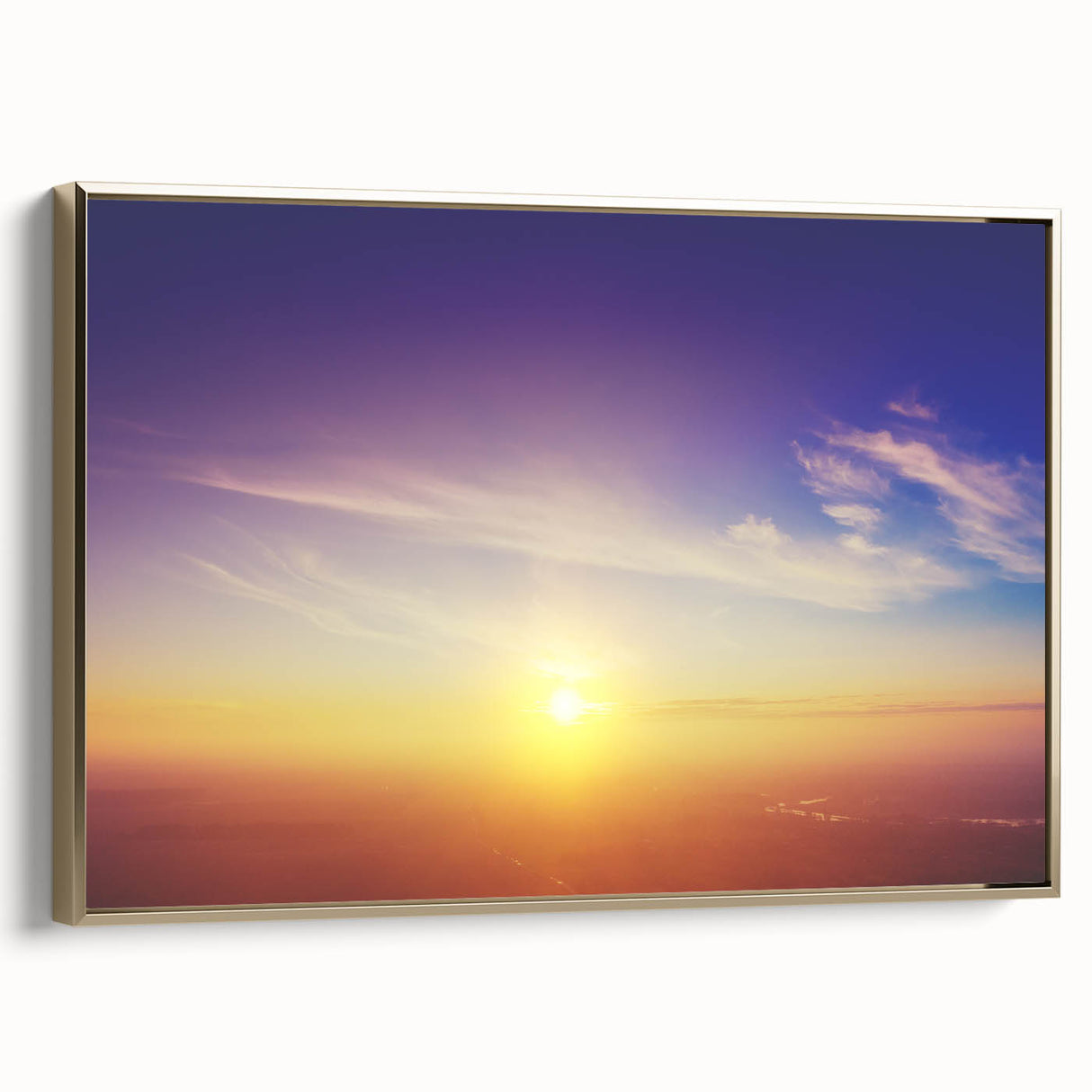 Serene Sunset Wall Art – Golden Horizon & Vibrant Sky