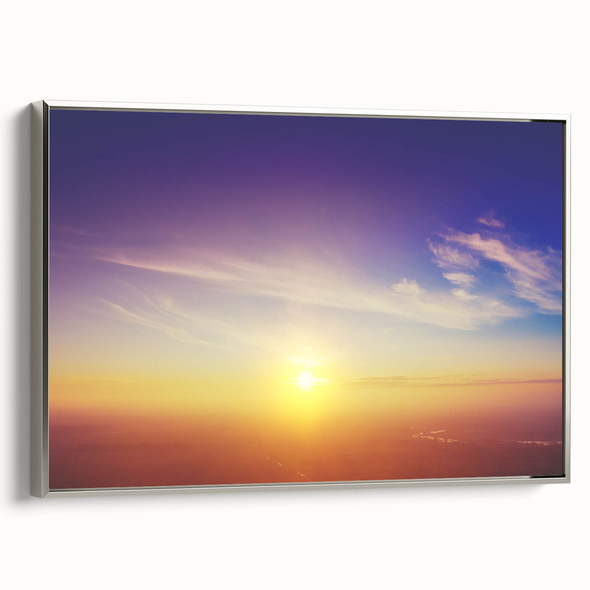 Serene Sunset Wall Art – Golden Horizon & Vibrant Sky