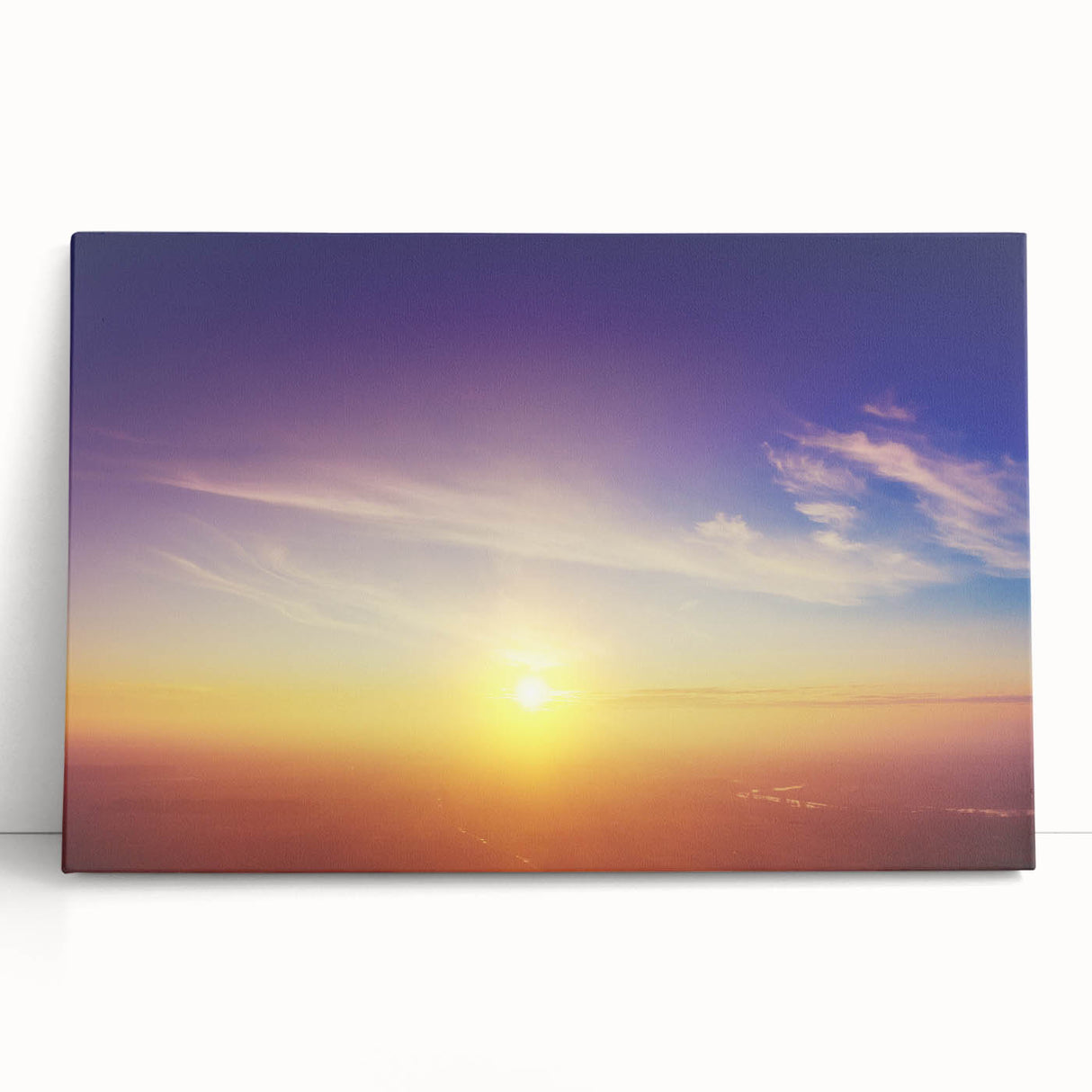 Serene Sunset Wall Art – Golden Horizon & Vibrant Sky