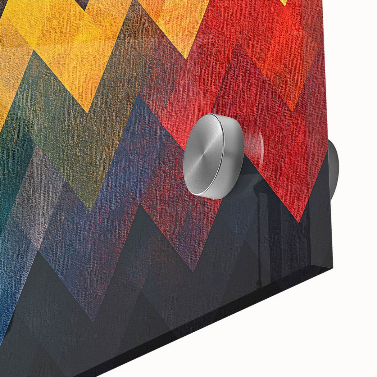 Geometric Abstract Art Prints – Multicolor Chevron Wall Design