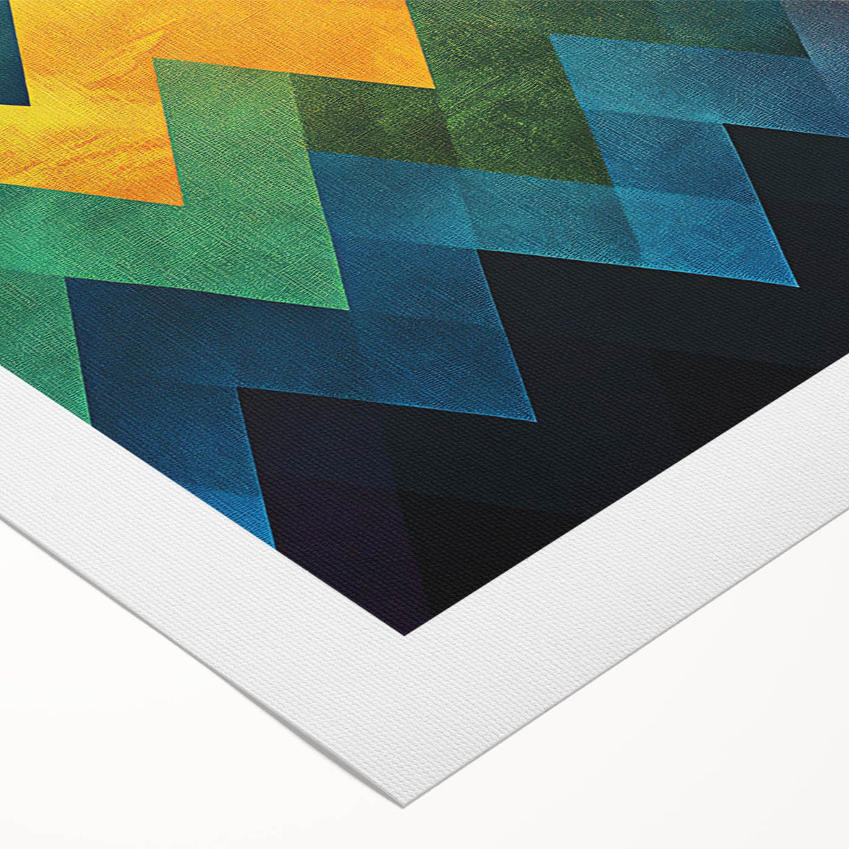 Geometric Abstract Art Prints – Multicolor Chevron Wall Design