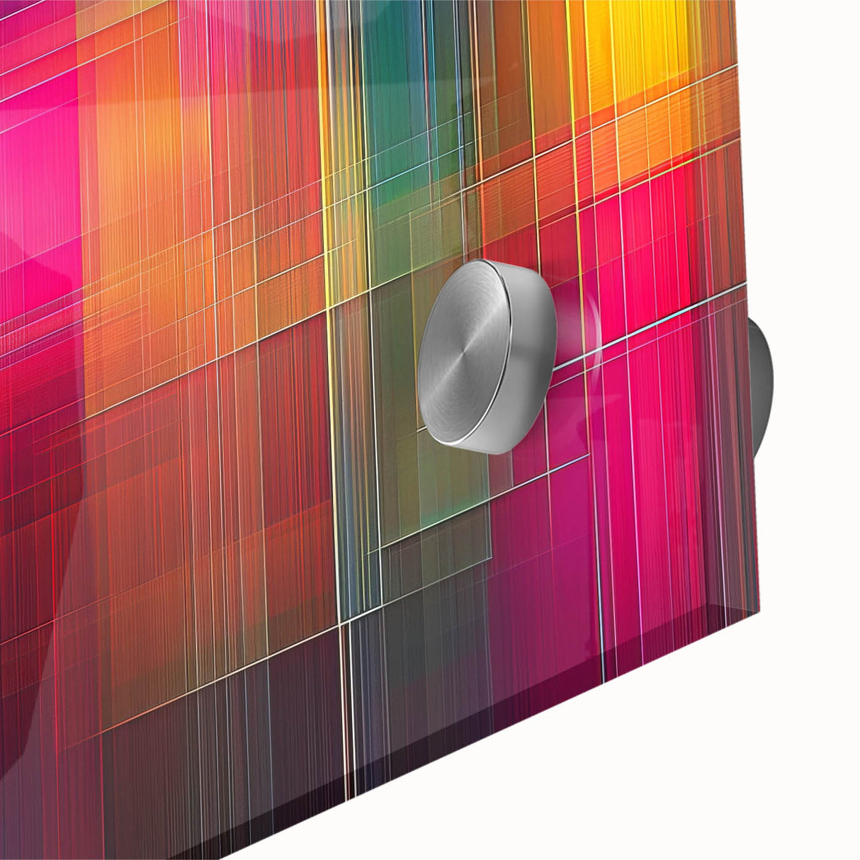 Modern Abstract Canvas Prints – Color Grid Linework Composition