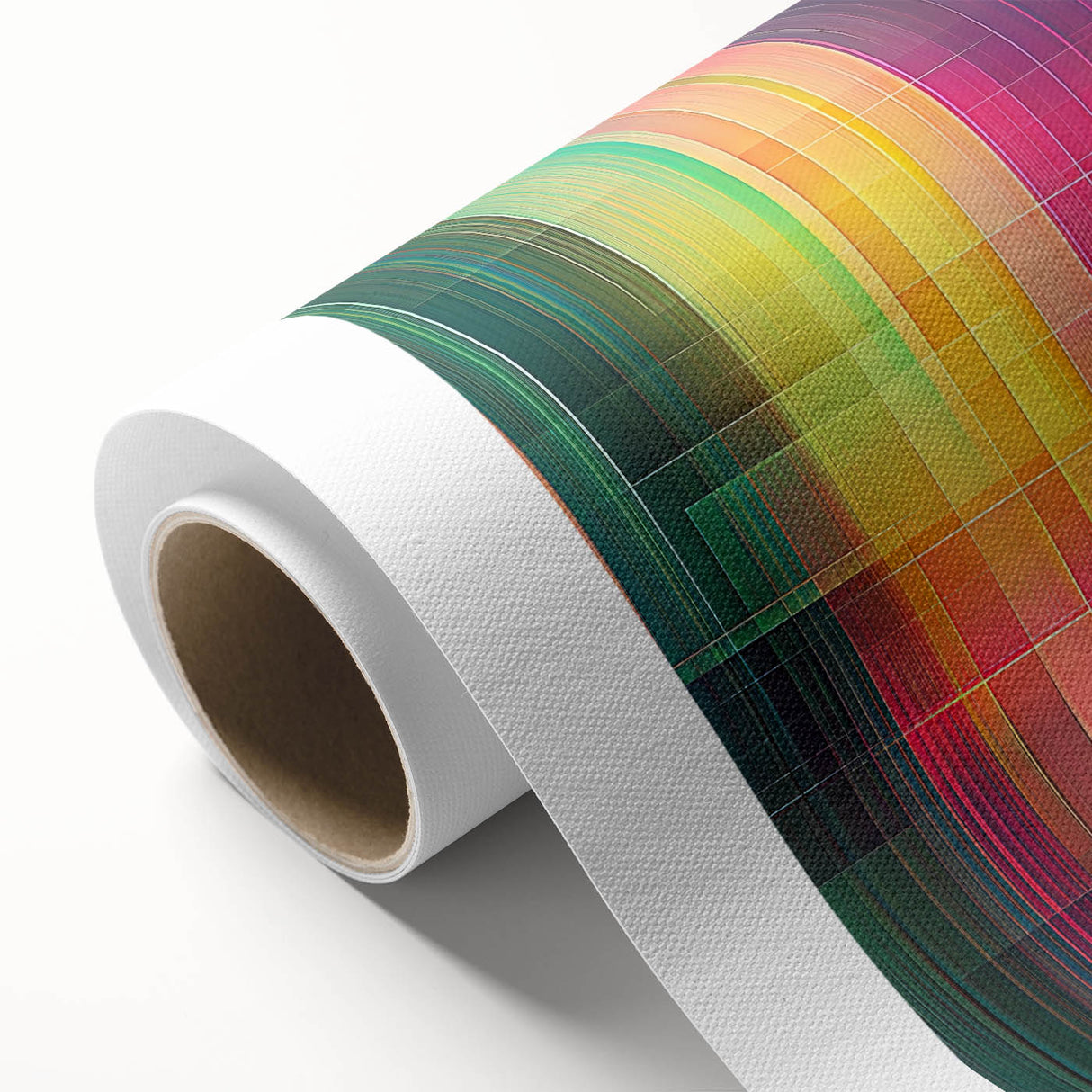 Modern Abstract Canvas Prints – Color Grid Linework Composition