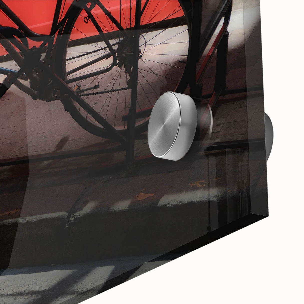 Bicycle in Shadows - Fine Art Photography Metal Prints