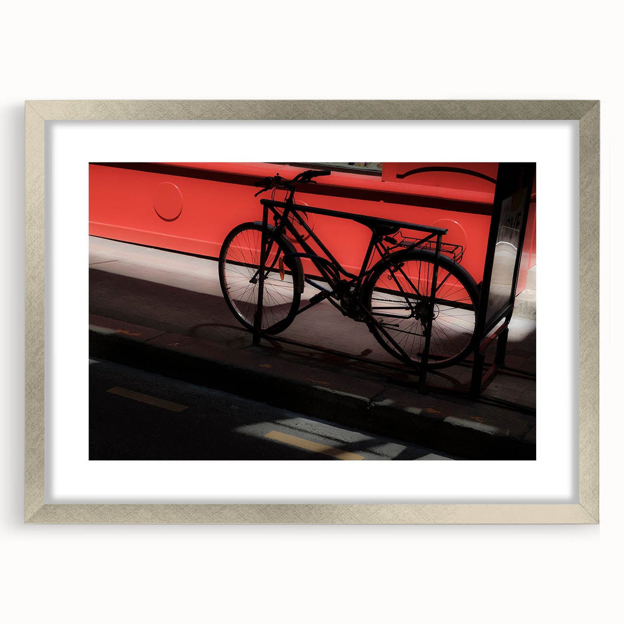 Bicycle in Shadows - Fine Art Photography Metal Prints
