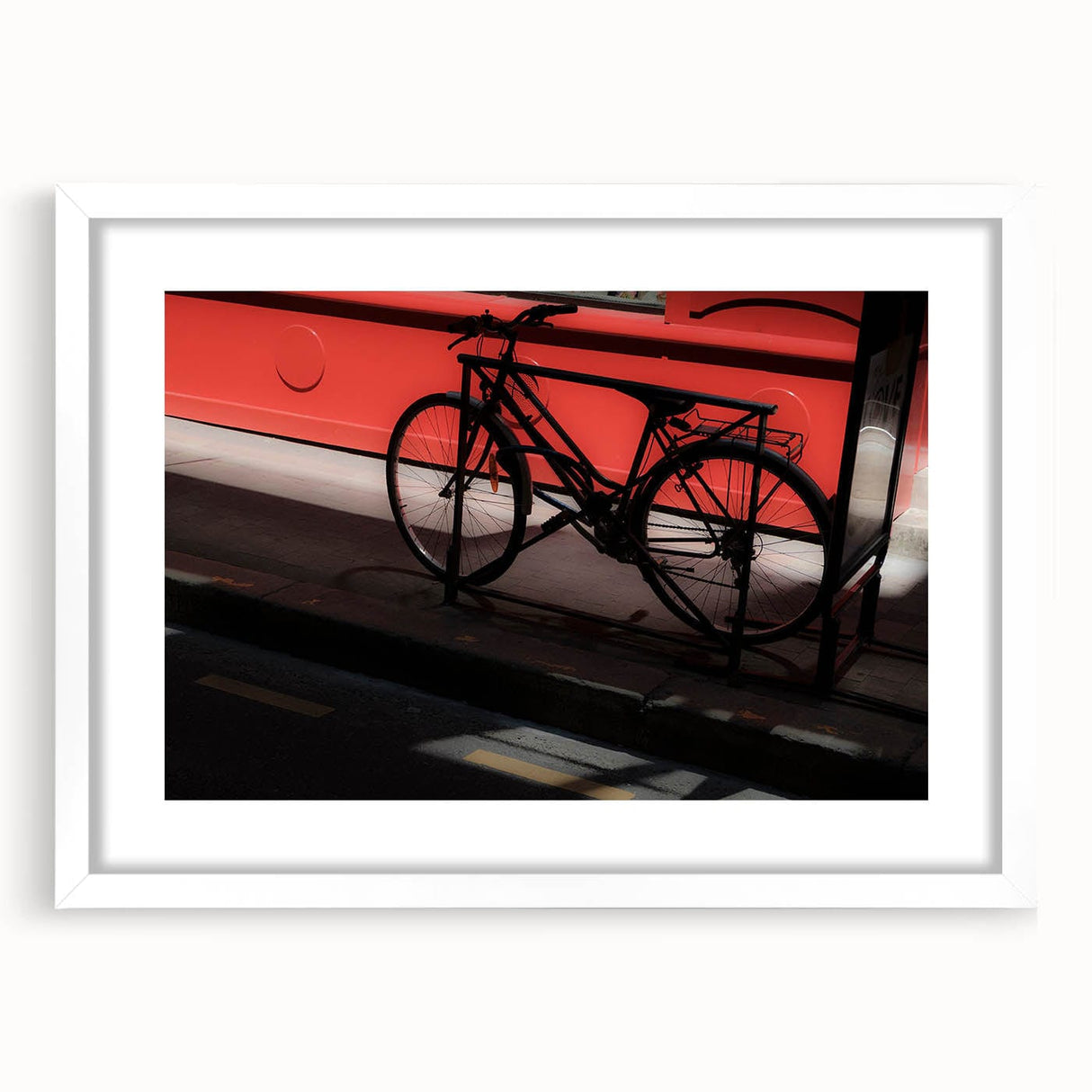 Bicycle in Shadows - Fine Art Photography Metal Prints