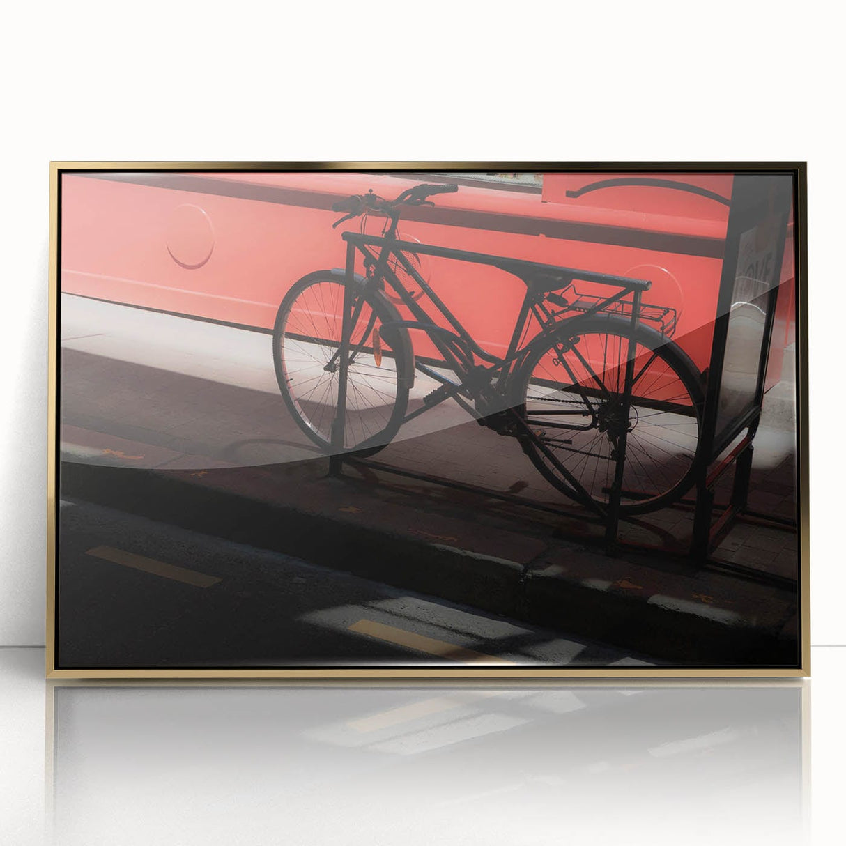 Bicycle in Shadows - Fine Art Photography Metal Prints
