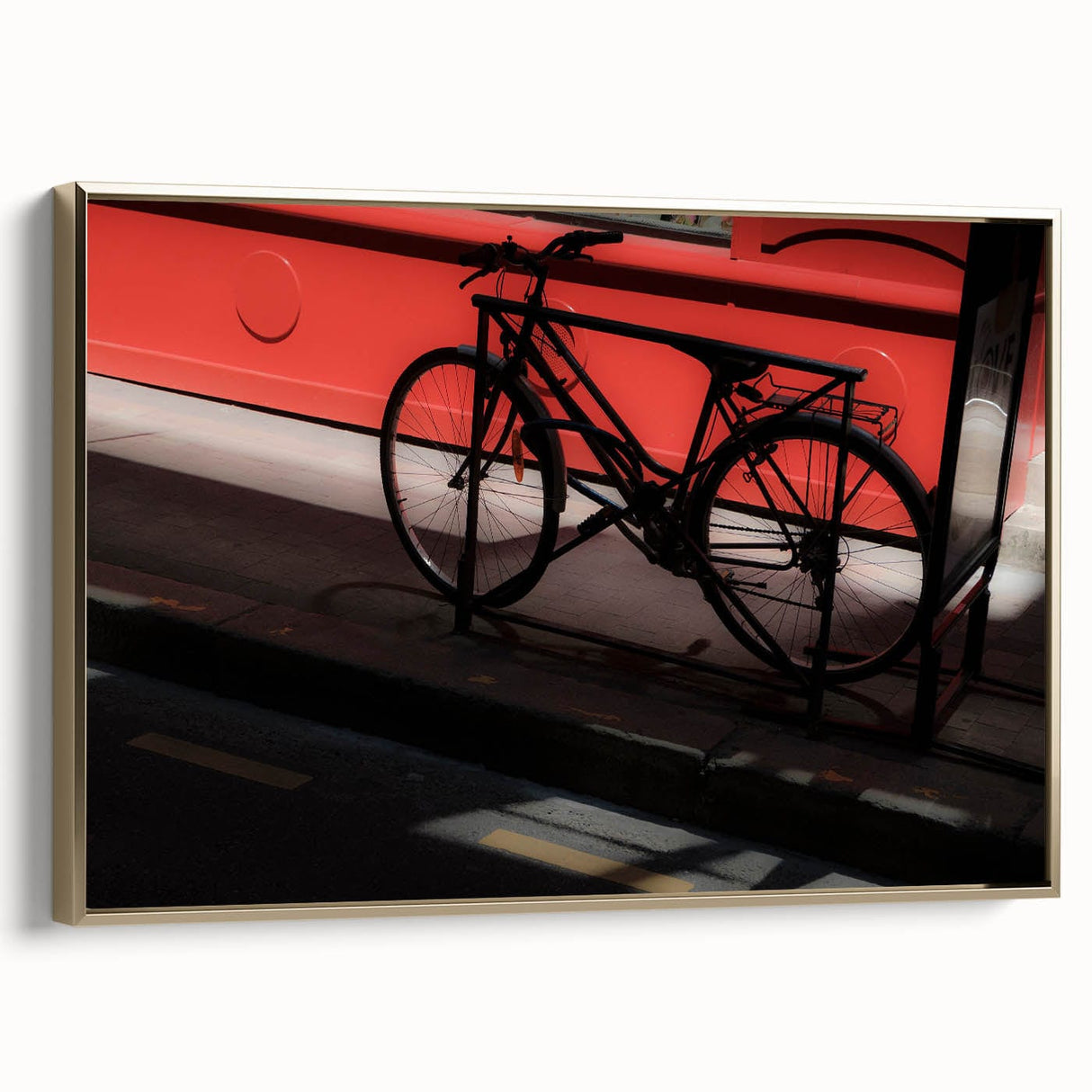 Bicycle in Shadows - Fine Art Photography Metal Prints