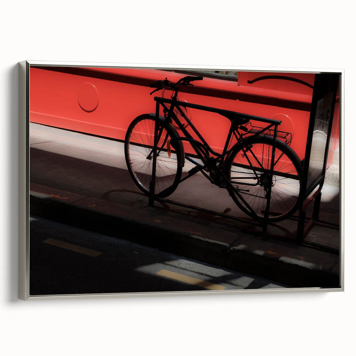 Bicycle in Shadows - Fine Art Photography Metal Prints