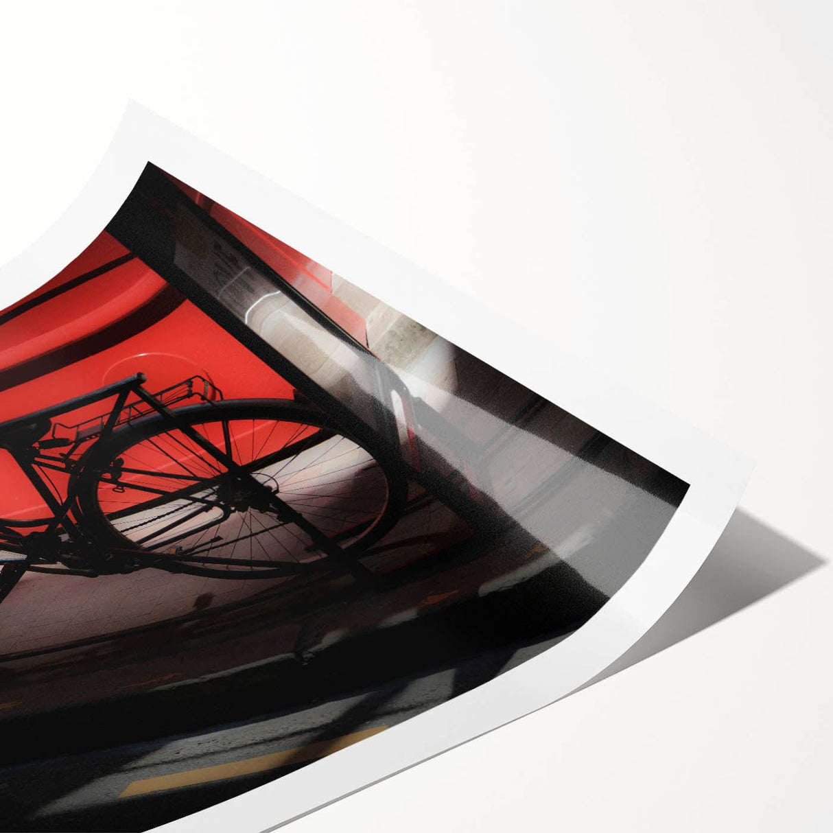 Bicycle in Shadows - Fine Art Photography Metal Prints