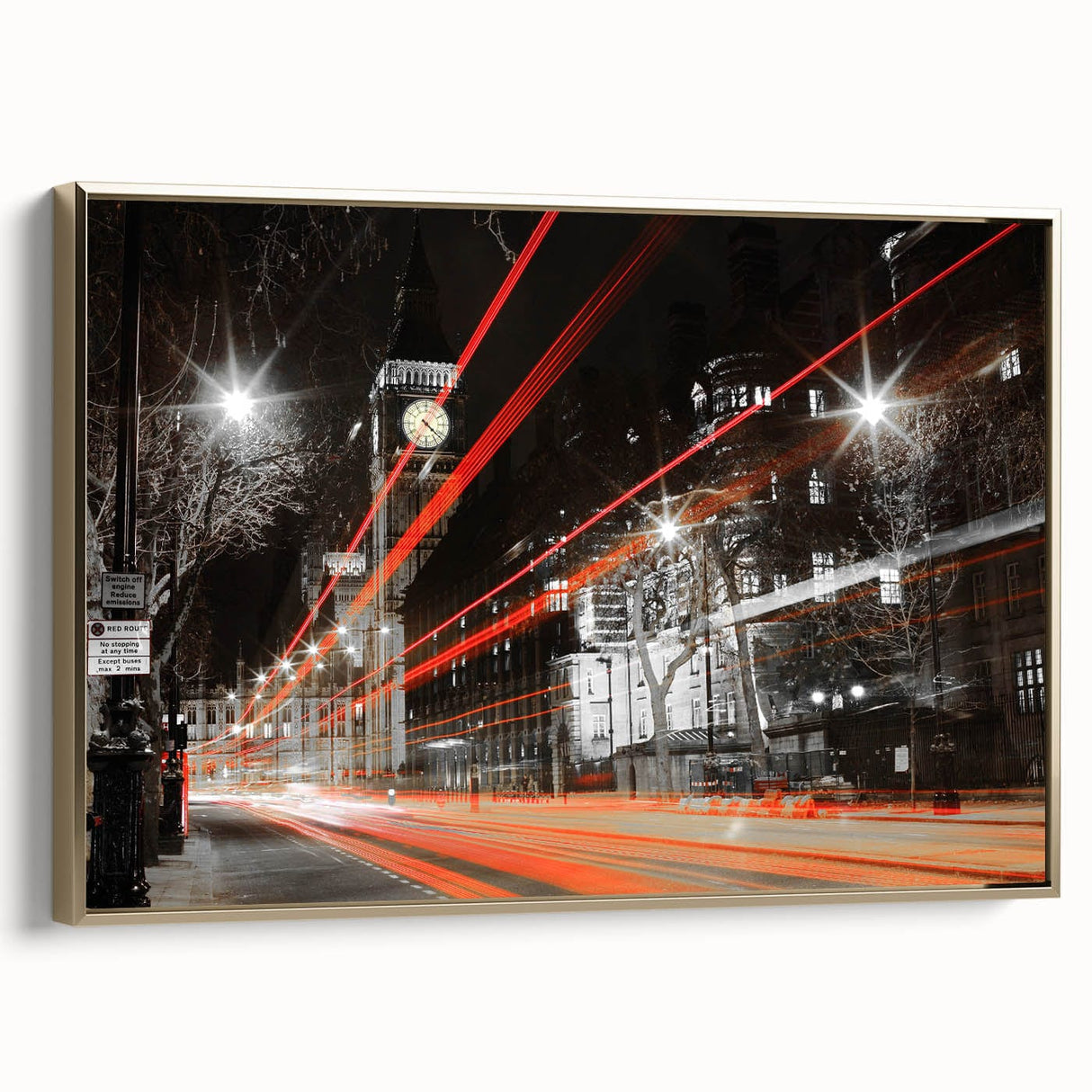 Cityscape Photography Print – Vibrant London Night Skyline Art