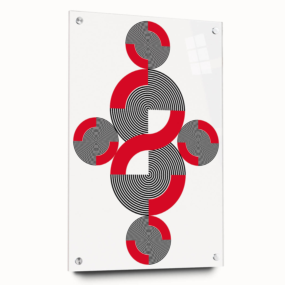 Geometric Abstract Paintings – Bold Modern Spiral Wall Art