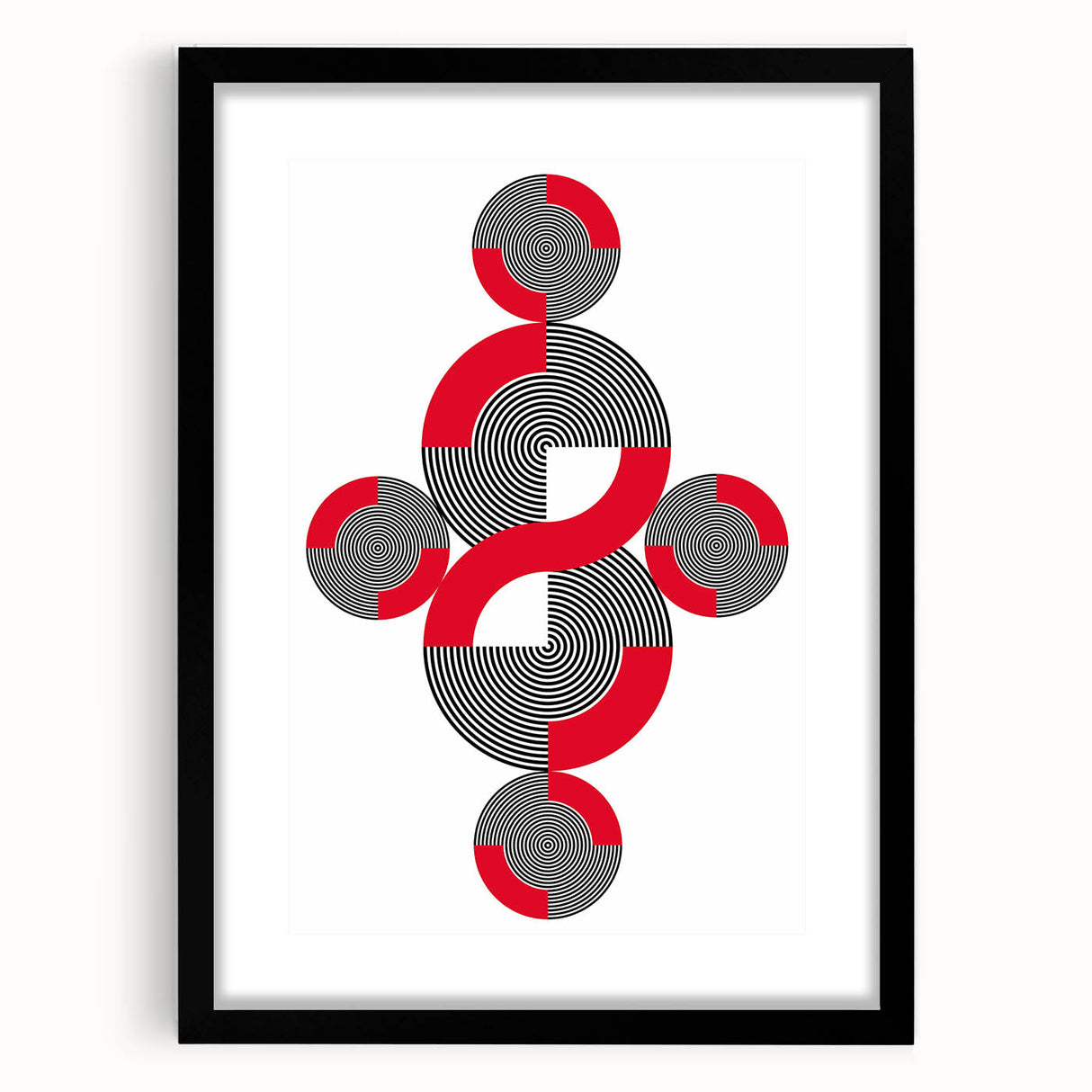 Geometric Abstract Paintings – Bold Modern Spiral Wall Art