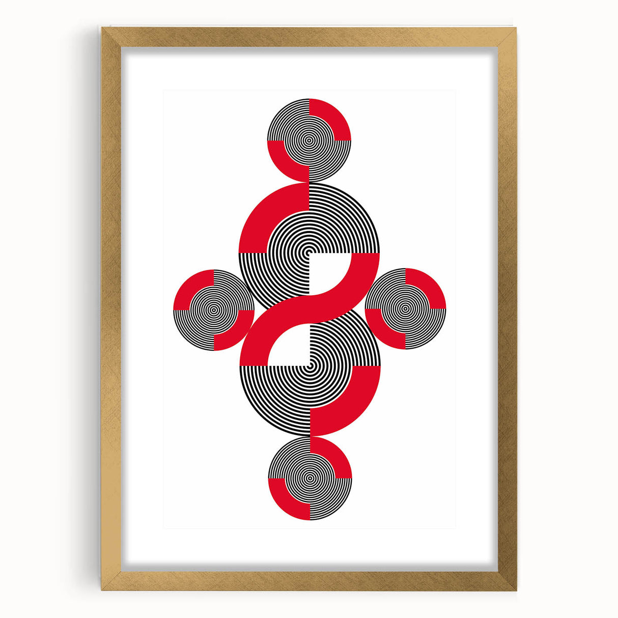 Geometric Abstract Paintings – Bold Modern Spiral Wall Art